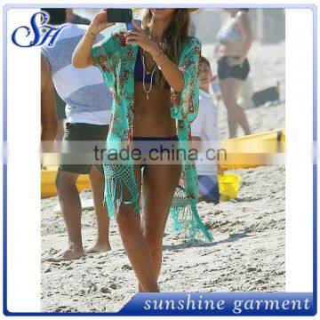 2016 chiffon print beachwear & dust coat