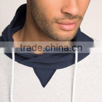 Cuffs and Hem With Contrast Color Rib Design Custom Made High Quality Hoody for Men photo-3