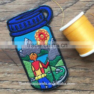 Custom High Quality Embroidered Cartoon Cup Patch for Clothes Embroidery Patch Made in China Choose Size/color photo-4