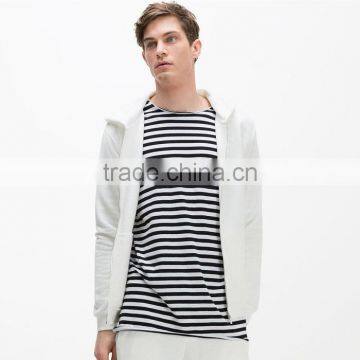 Plain white stylish cotton polyester hoodie