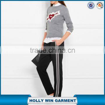 Women straight cut cotton jogger pants