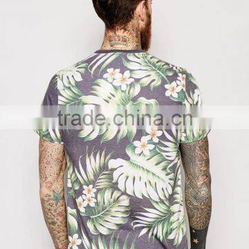 Custom Full Sublimation Printing t Shirt, Palm Tree Printed t Shirt 2015 photo-2