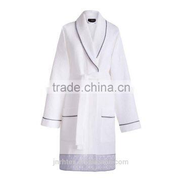 Unisex cotton waffle custom bathrobe made in China