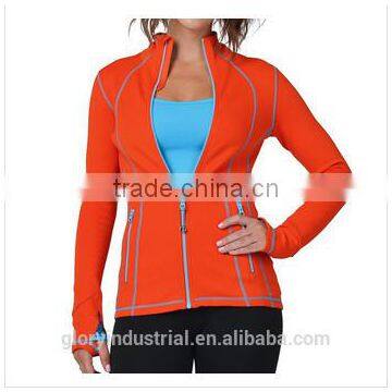 86% nylon 14% spandex wholesale women's custom polar fleece jacket