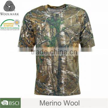 Hunting Clothing for Camping and Fishing ,merino Wool t Shirt Camouflage photo-4