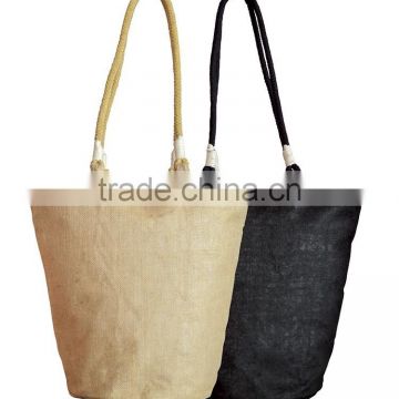 Eco-friendly Jute Fashion Tote Bag - features thick, long rope handles and comes with your logo.