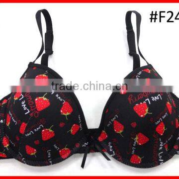 hot images women sexy bra underwear/stylish strawberry printed bra