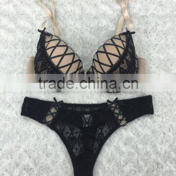 Hot Women Underwear Sexy Fancy Lace G-string Bra Panty Set photo-2