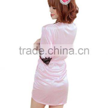 Sexy Women Kimono Babydoll Lingerie Underwear Sleepwear Pink Colour Light photo-3