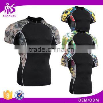 Shandao OEM custom fashion 95%polyester 5%spandex custom prival label men yoga wear