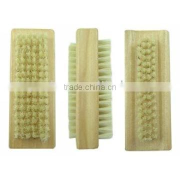 Best seller two side wooden handle shoe brush