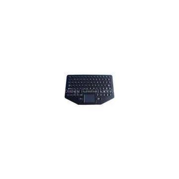 IP65 dynamic sealed and ruggedized silicone industrial keyboard with sealed rubber touchpad