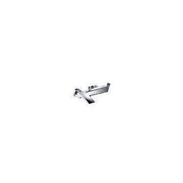 Chrome Singel Handle Wall Mounted Bath Taps , Double Holes with Chromed Surface