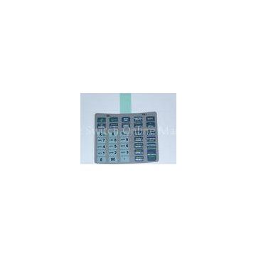 SGS PC Quakeproof Rubber Membrane Switch With 3m Adhesive , 25ma-100mA