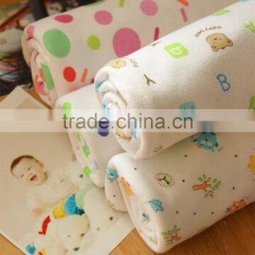 printed fabric 100% cotton flannel fabric for baby bedding sets