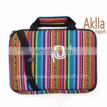 Peruvian Handmade Tablet Case Holder of Aguayo Fabric Blanket 8" Inches photo-2