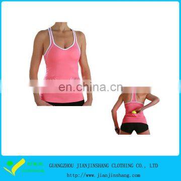 Hot Girl Customized Pink Color Dri Fit Spandex Tennis Sports Tank Tops