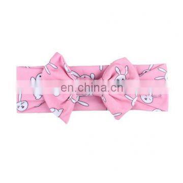 Big Bows Turban Wrap Pink Top Knot Baby Headband Wide Twisted Headband For Baby