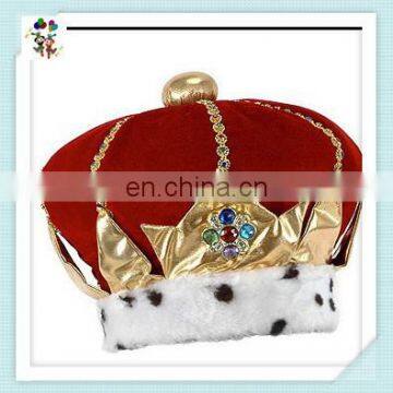 Adult Fancy Dress Party Costume Red Royal King Hats HPC-0253