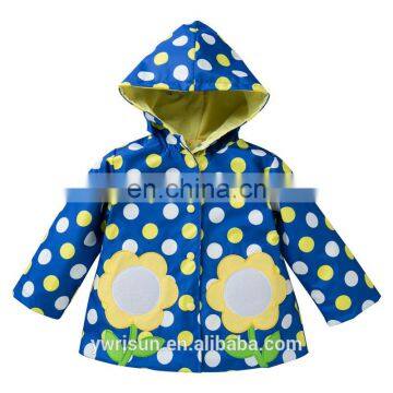 Latest Spring Kids Custom Print Waterproof Raincoat Nylon Jackets