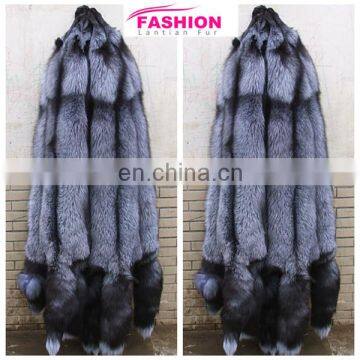 Top grade factory direct natural new tanned processed silver fox fur skin