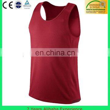 Costom Tank Top Manufacturer, Cotton Singlet Men, Cotton Plain Red Singlet (7 Years Experience)