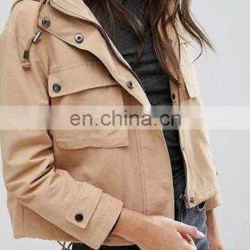 High Quality Fashion Long Sleeve Latest Design Women PU Leather Jacket photo-4