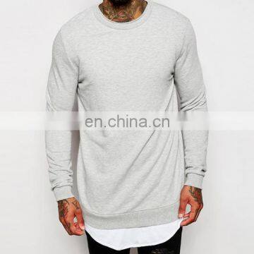 China Supplier Custom Plain Longline Wholesale Crewneck Sweatshirt Man photo-3