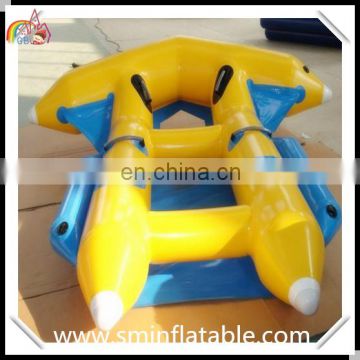 Promotion inflatable flyfish, inflatable banana boat water games, inflatable flying towable tube for sport