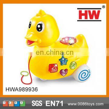 P/L Projection Cartoon Duck With Light& Music Animal Toys For Kids