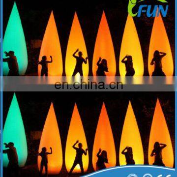 LED inflatable wick for party decorations / inflatable lighted wick for events / inflatable led wick column