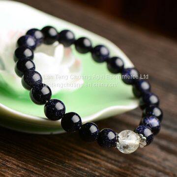 The bright sky blue stone accessories jewelry bracelets Korean natural crystal bracelet.