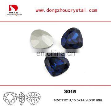 Heart Shape Montana crystal fancy stone suit for bags making