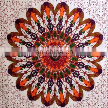 Mandala Star print Single bed sheet Throw