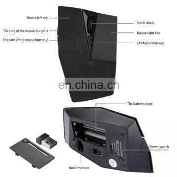 Newest Wireless Optical Mouse in Irregular Shape 2.4GHz USB Receiver Adjustable 1200 DPI for Computer PC Laptop photo-3