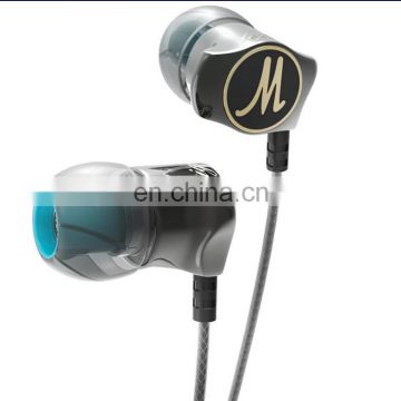 Zinc alloy Right HIFI 3.5mm jack headphone with mic