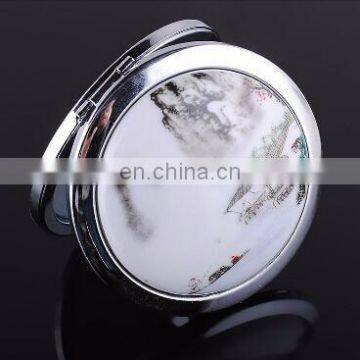 Wholesales Chinese style ceramic compact mirror with customized logo used for promotional, decoration,business, party gift