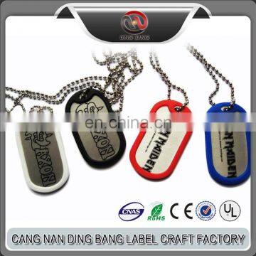 Top Quality Promotion Cheap Custom Logo Printed Aluminum Dog Tag With Silicone Case