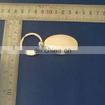 Metal oval key chain with logo in epxoy