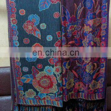 2014 new cashew flower jacquard viscose pashmina shawl lady's scarf 180*70cm