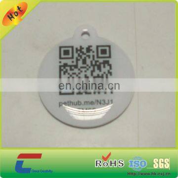 New 2013 round waterproof custom rfid nfc key tag with QR code