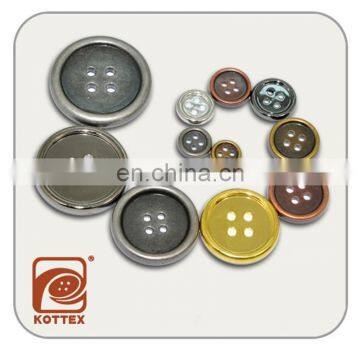 Normal 4 Holes ABS Plastic Silver/Brass/Gold Plating Color Button Has Small Thin Rim For Garment Coat, Sweater