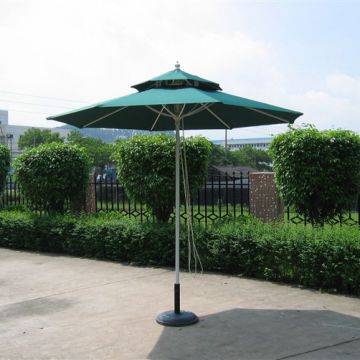 Banana White Outdoor Umbrella Restaurant Portable Adjustable Tilt 