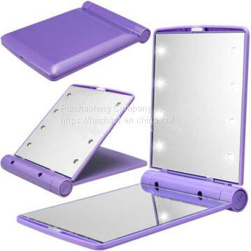 New Style LED Two-fold Mirror Portable Compact Makeup Mirror