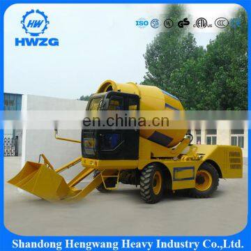 mobile 1m3 concrete mixer truck, self loading type concrete mixer truck