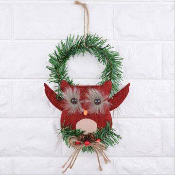 Owl Bird Design Door Christmas Wreath Decoration for Windows and Kid's Room Decoration photo-3
