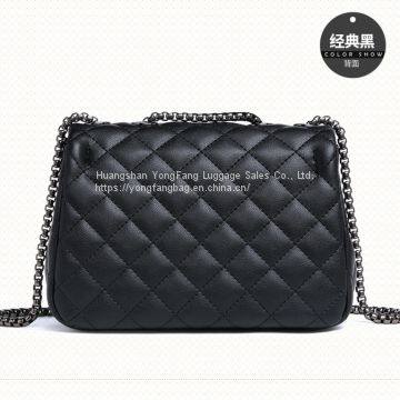 2019 New One-shoulder Bag Korean Version of the Small Fragrance Wind Inger Slants Small Bag Leather Women's Bag photo-3