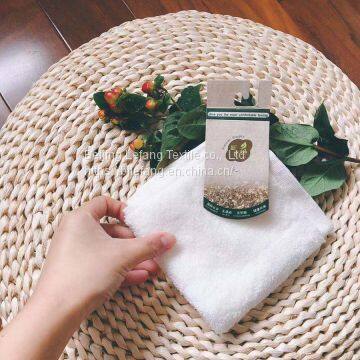 Organic Cotton Small Square Towel, Natural Non Dyed Cotton Yarn Woven Terry Square Towel, Twistless Square Towel photo-2