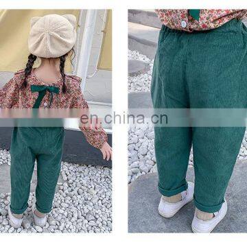 Corduroy Trousers Loose Pants Kids Wide Corduroy Leg Pant More Colors You Can Choose photo-5