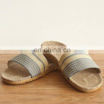 Natural Womens Unisex Linen Bottom Sea Beach Wear Home House Flip Flop Slim Anti-Skid Sandal photo-2